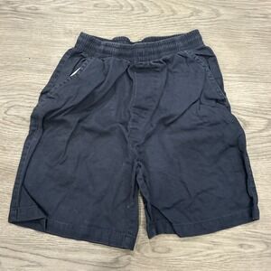 Basic Editions Boys Navy Blue Elastic Waist Drawstring Chino Shorts | Size 8